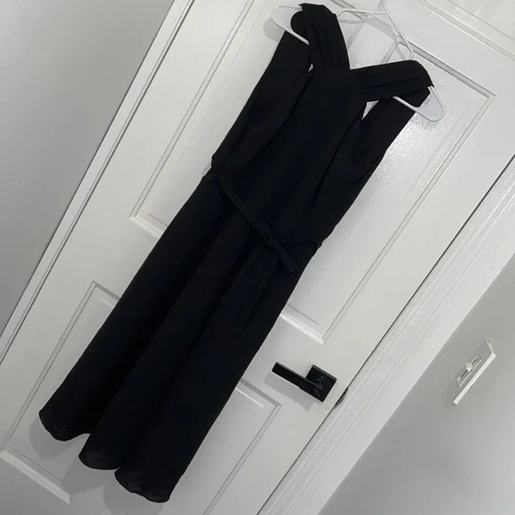 Aritzia | Dresses | Aritzia Wilfred Aubrey Backless Black Midi Dress 2